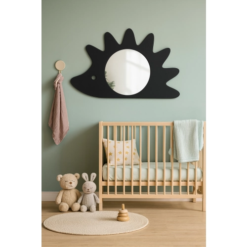 Lustro dekoracyjne ścienne dla dziecka w ramie mdf - JEŻYK